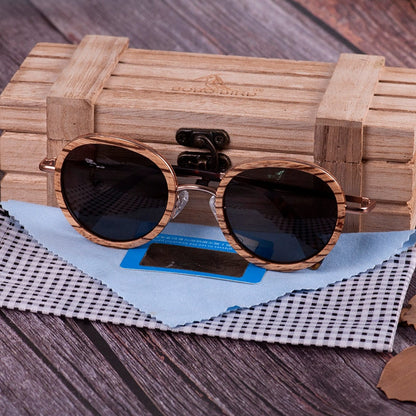 Funki Findz | Sunglasses | Women's Wood Rim Retro Sunglasses