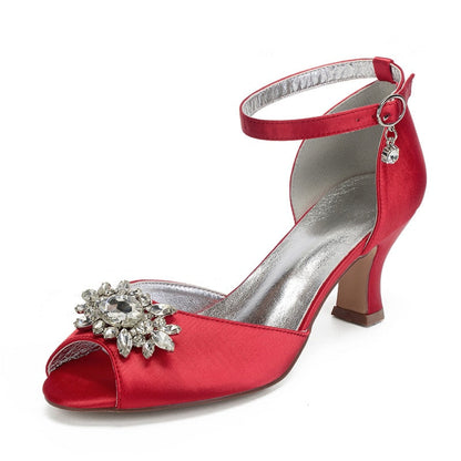 Funki Findz | Shoes | Women's Satin Crystal Wedding Sandals
