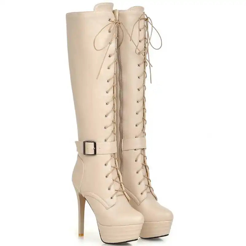 Funki Findz | Boots | Women's Knee-High Chic High Stiletto Boot