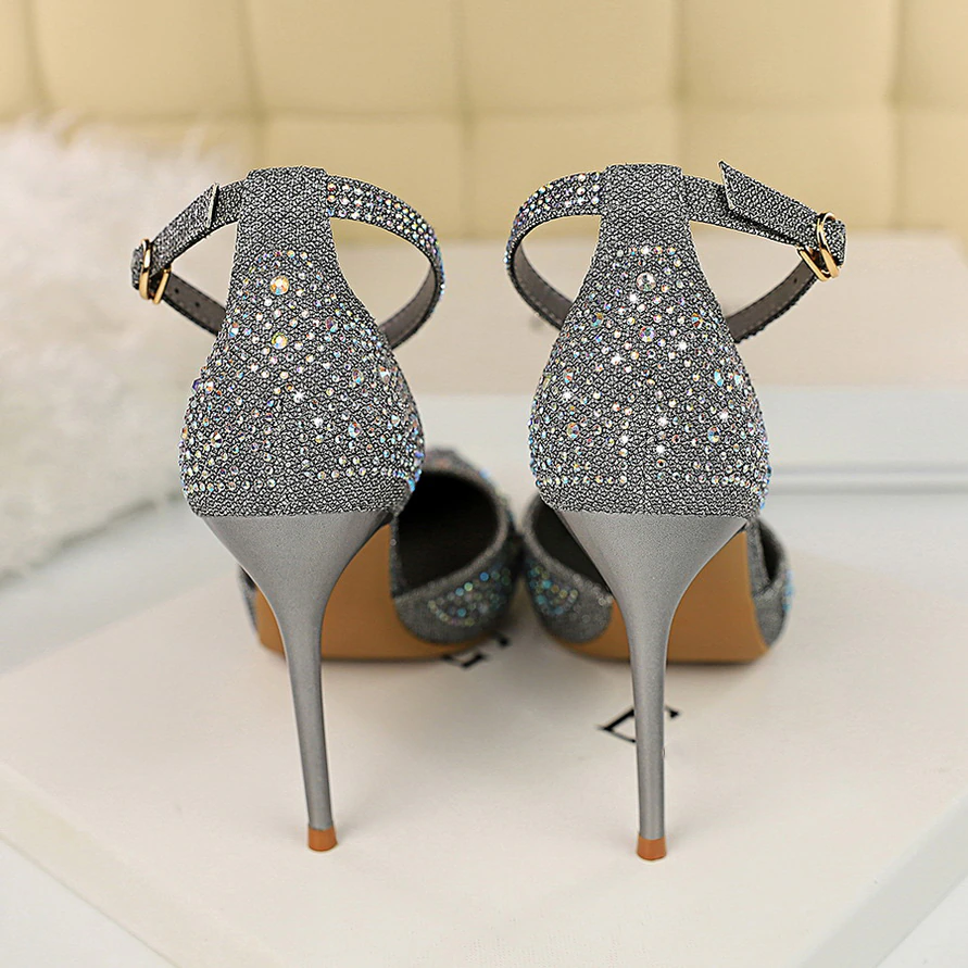 Funki Findz | Shoes | Women's Shiny Rhinestone Designer Heels