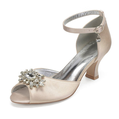 Funki Findz | Shoes | Women's Satin Crystal Wedding Sandals