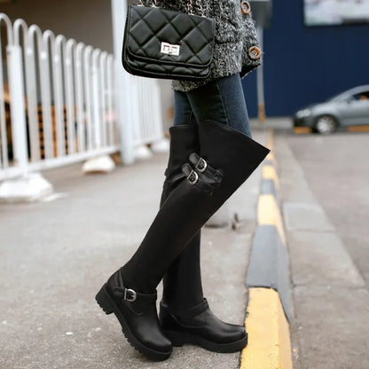 Funki Findz | Boots | Women's Winter Over Knee Flat Boots