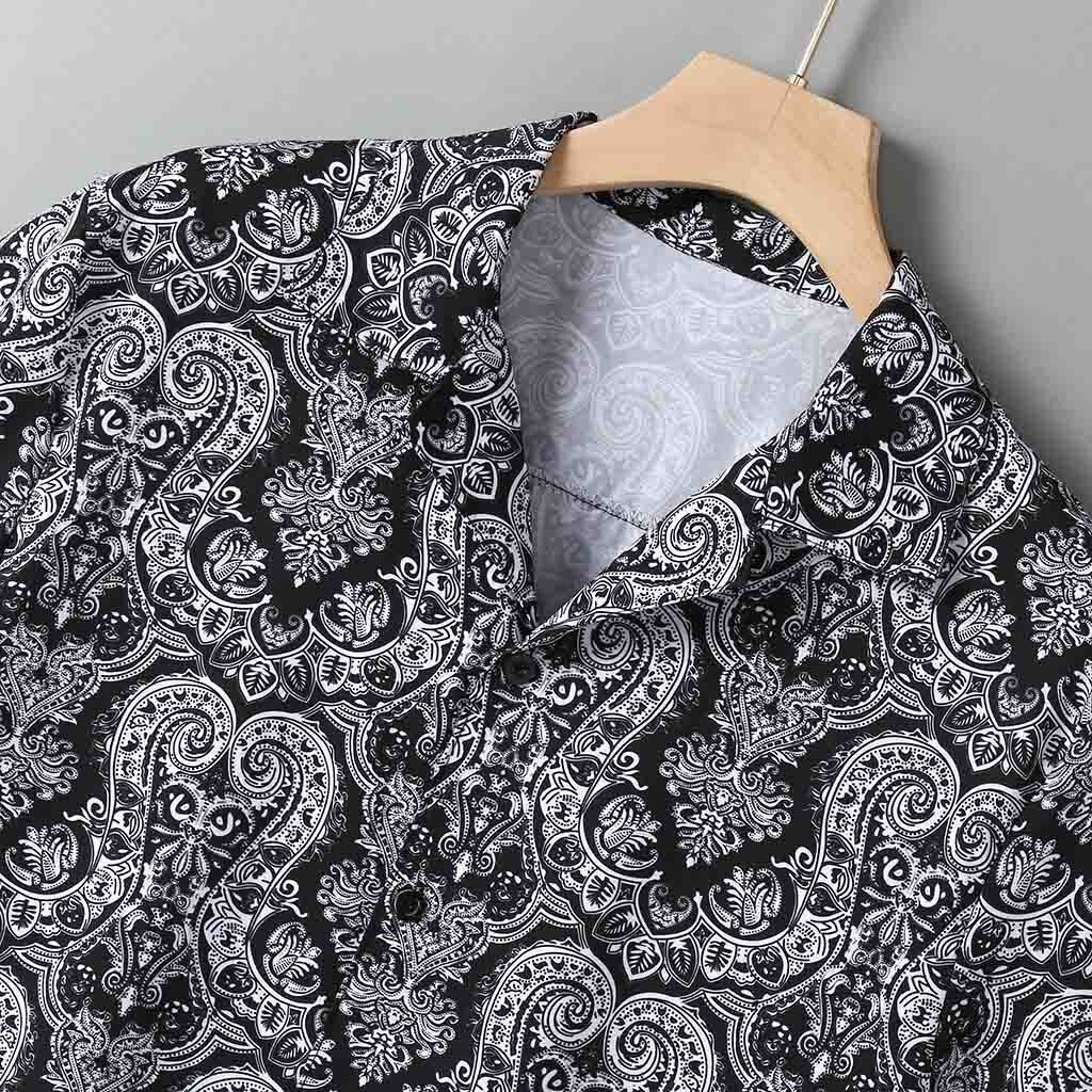 Funki Findz | Shirts | Men's Floral Hipster Short Sleeve Dress Shirt