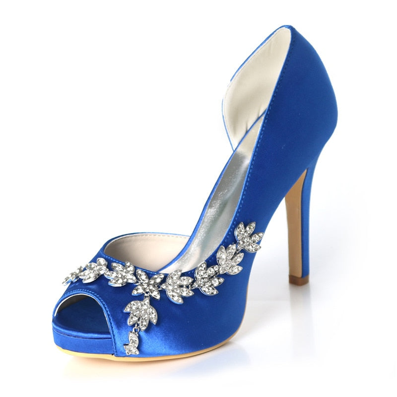 Funki Findz | Shoes | Women's Satin Peep Toe Wedding Shoes