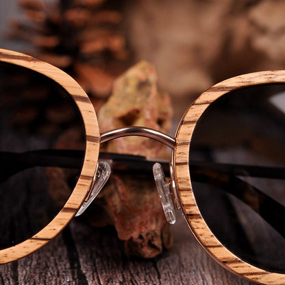 Funki Findz | Sunglasses | Women's Wood Rim Retro Sunglasses