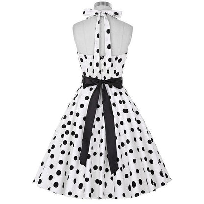 Funki Findz | Dresses | Women's Polka Dot Swing Halter Dress