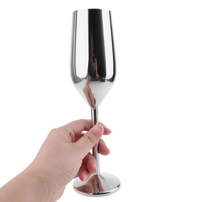 Funki Findz | Glasses | Stainless Steel Champagne Flutes 2 Pcs