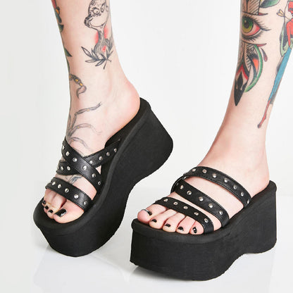 Funki Findz | Shoes | Women's Gothic Platform Wedge Sandals