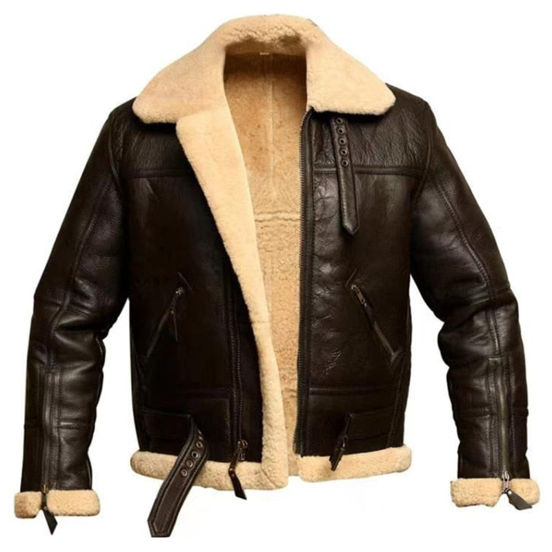 Funki Findz | Jackets | Men's Warm Faux Fur and Leather Jacket