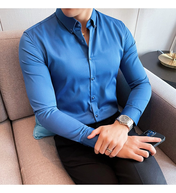 Funki Findz | Shirts | Men's Slim Fit British Style Dress Shirt 7XL