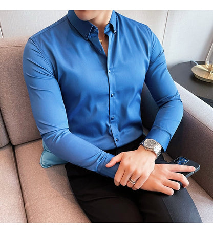 Funki Findz | Shirts | Men's Slim Fit British Style Dress Shirt 7XL