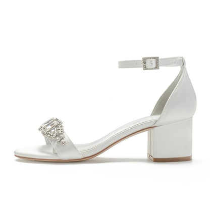 Funki Findz | Shoes | Women's Elegant Low Satin Dress Sandals