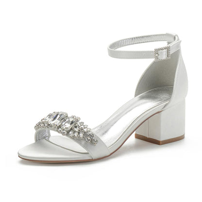 Funki Findz | Shoes | Women's Elegant Low Satin Dress Sandals