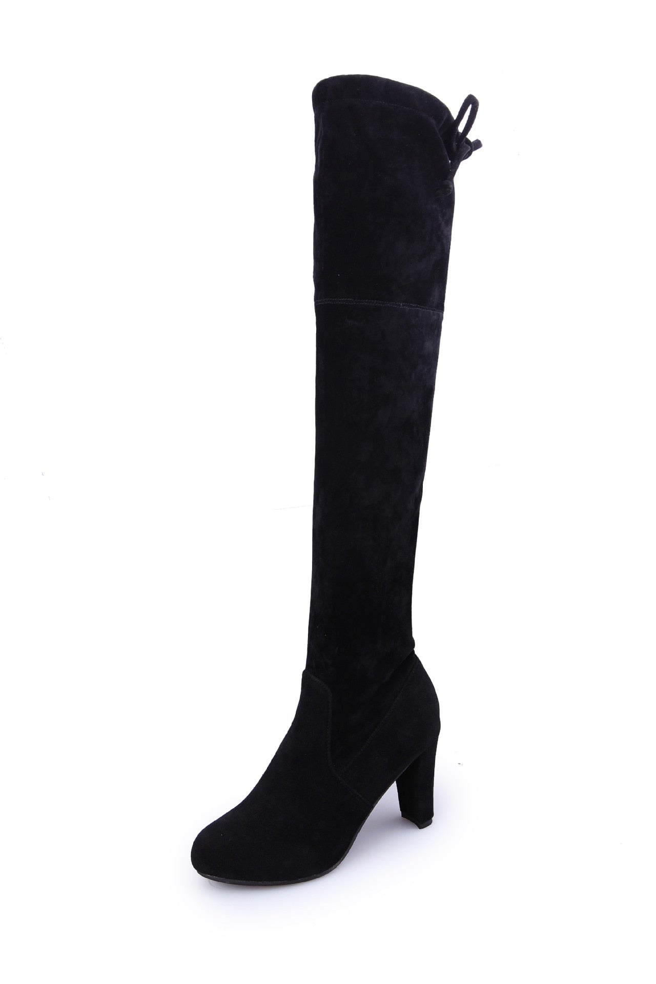 Funki Findz | Boots | Women's Faux Suede Over Knee Slim Boot