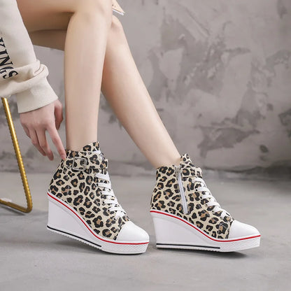 Funki Findz | Boots | Women's High Top Platform Wedge Sneaker