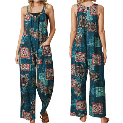 Funki Findz | Pants | Women's Boho Loose Fit Wide Leg Romper