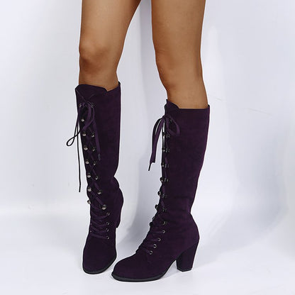 Funki Findz | Boots | Women's Suede Lace Up Steampunk Boots