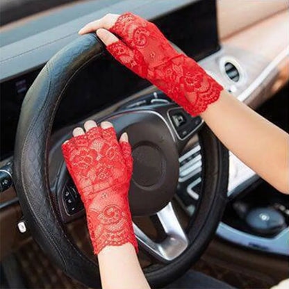 Funki Findz | Gloves | Women's Gothic Fingerless Lace Gloves