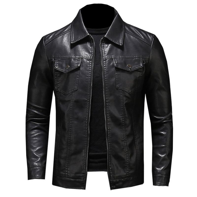 Funki Findz | Jackets | Men's Slim Fit Faux Leather Jacket