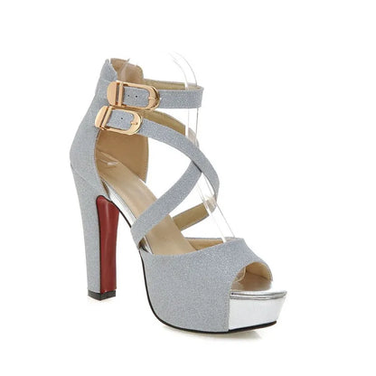 Funki Findz | Shoes | Women's Gold Glitter Platform Sandals