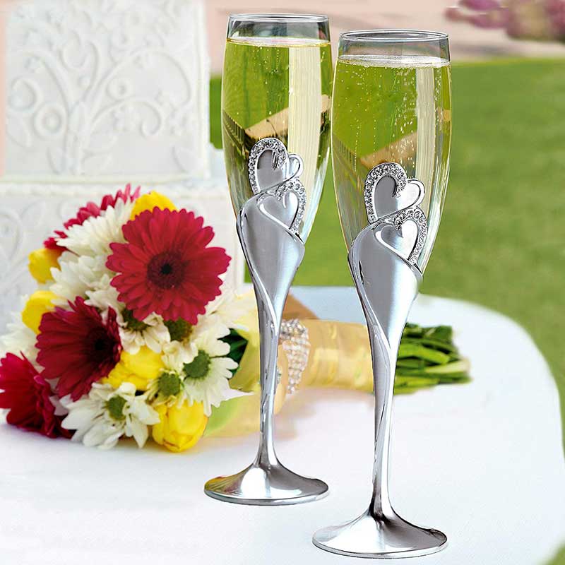 Funki Findz | Glasses | Wedding Champagne Flutes 2 Pcs Set