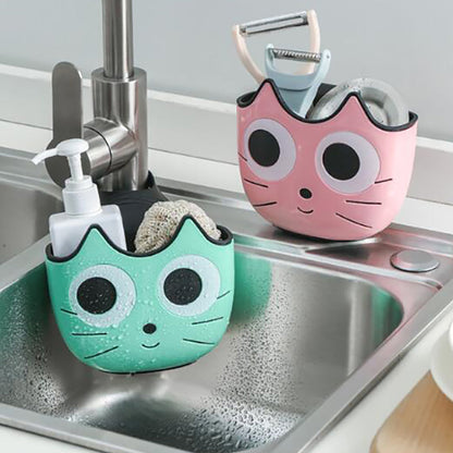 Funki Findz | Sink Caddies | Cute Cat Faucet Bath Sponge Holder | 3 Pcs