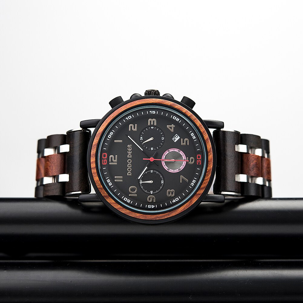 Funki Findz | Watches | Men's Wooden Quartz Wrist Stop Watch