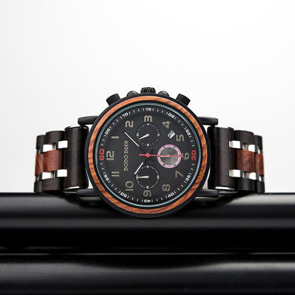 Funki Findz | Watches | Men's Wooden Quartz Wrist Stop Watch