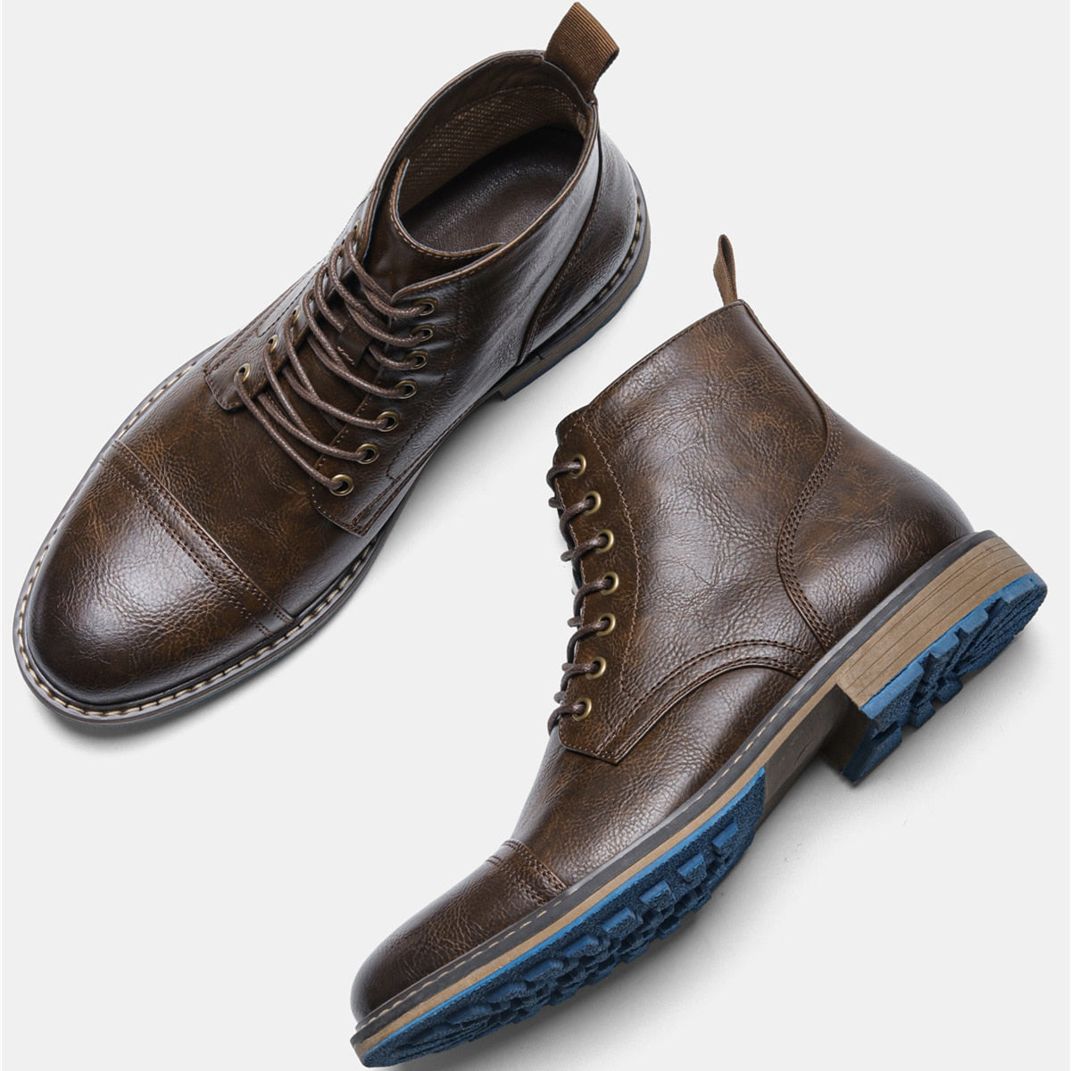Funki Findz | Boots | Men's Faux Leather Smart Dress Boots