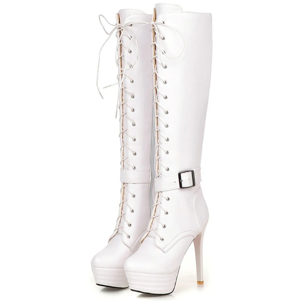 Funki Findz | Boots | Women's Knee-High Chic High Stiletto Boot