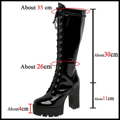 Funki Findz | Boots | Women's High Luxury Gothic Platform Boots