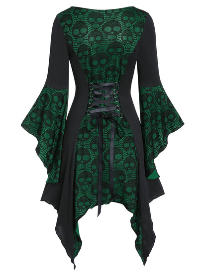 Funki Findz | Shirts | Women's Steampunk Skull Design Tunic Top
