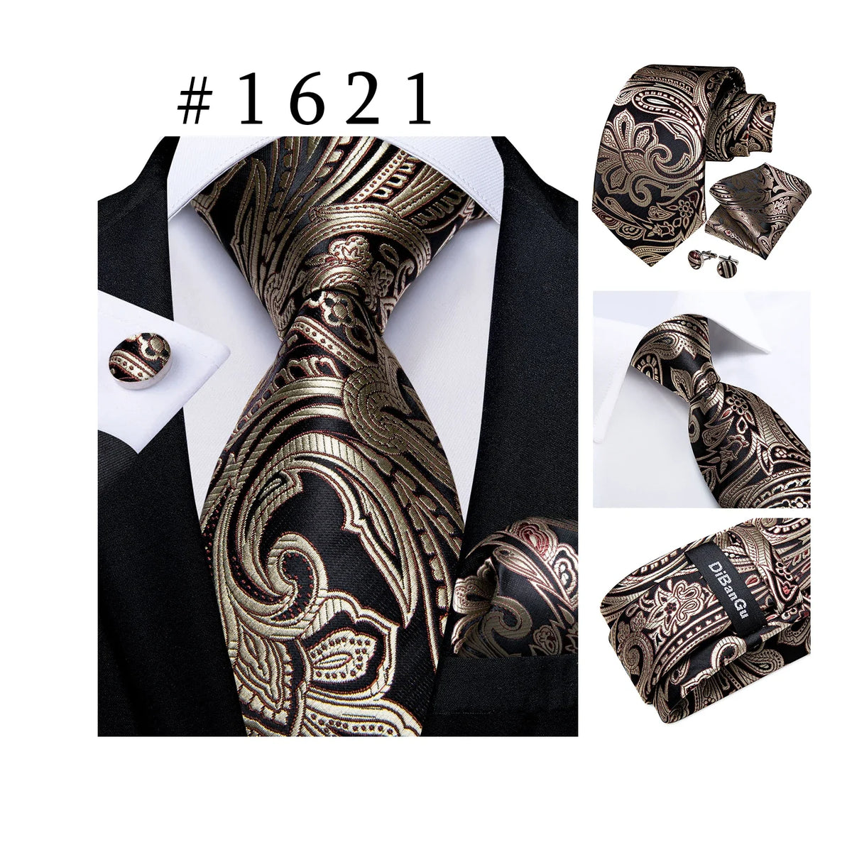 Funki Findz | Neck Ties | Men's Luxury 3Pcs Formal Tie Sets