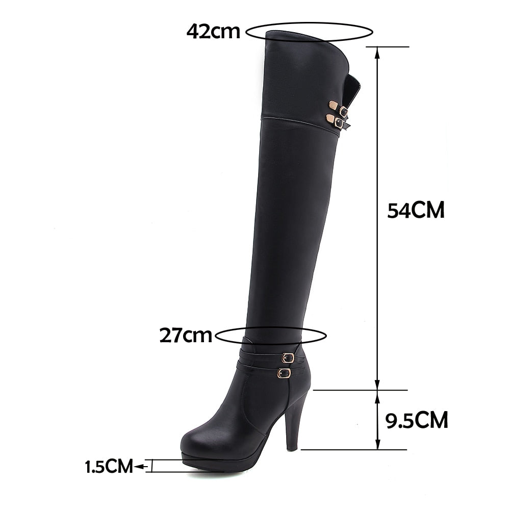 Funki Findz | Boots | Women's Thigh High Platform Stiletto Boots