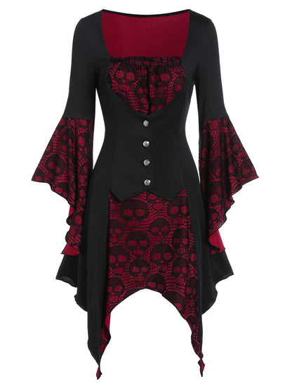 Funki Findz | Shirts | Women's Steampunk Skull Design Tunic Top