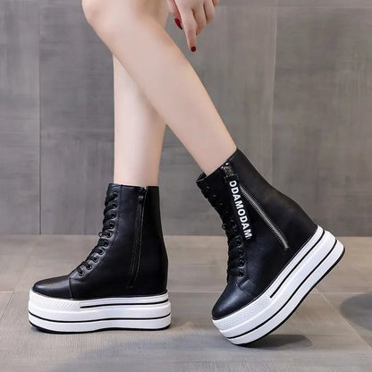 Funki Findz | Boots | Women's Platform Zip Ankle Boot Sneakers
