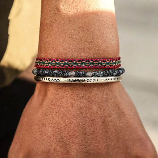 Funki Findz | Bracelets | Unisex Tibetan Buddha Rope Chain Set