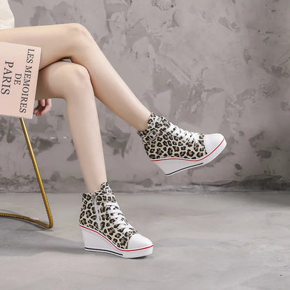 Funki Findz | Boots | Women's High Top Platform Wedge Sneaker