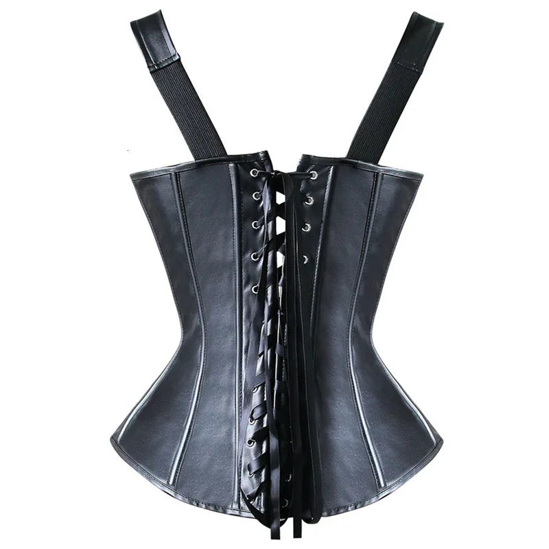 Funki Findz | Lingerie | Women's Faux Leather Steampunk Corset