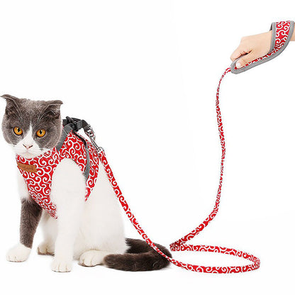 Funki Findz | Pet Harnesses | Cat Harness Walking Lead Vest Set
