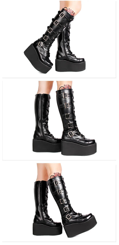 Funki Findz | Boots | Women's Gothic Punk Cross Platform Boots