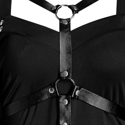 Funki Findz | Dresses | Women's Gothic Leather Strap Dress