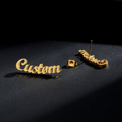 Funki Findz | Earrings | Custom Name Stainless Steel Earrings