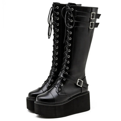Funki Findz | Boots | Women's High Luxury Gothic Platform Boots