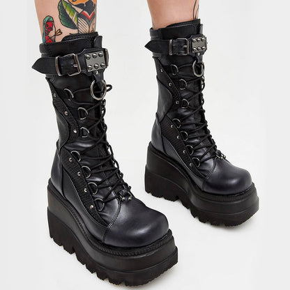 Funki Findz | Boots | Women's New Gothic Style Platform Boots