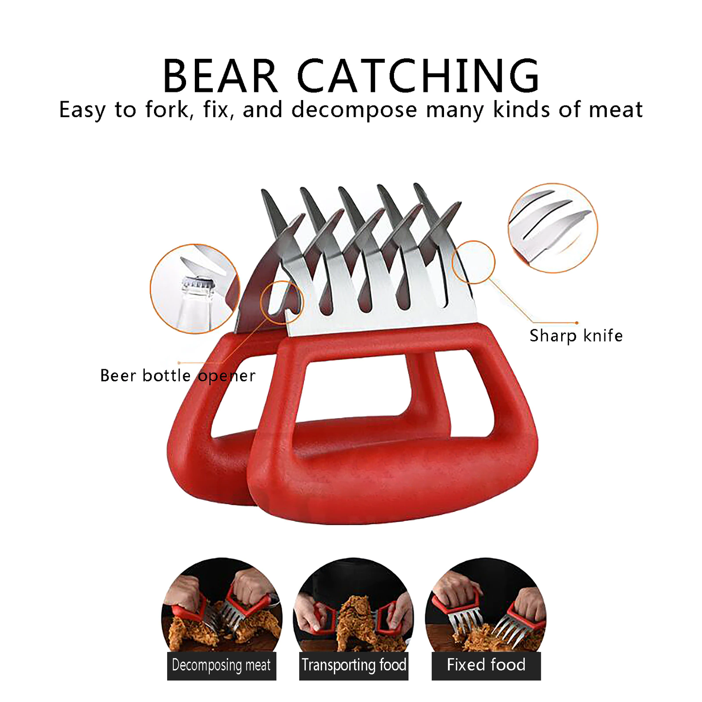 Funki Findz | Meat Claws | Stainless Steel Meat Shredder Claws