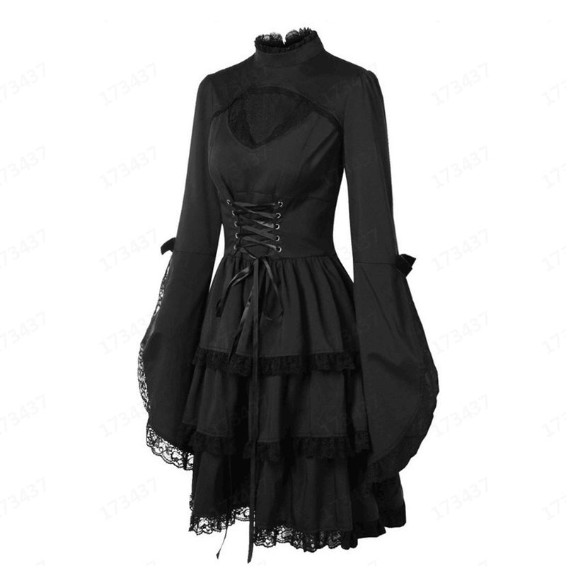 Funki Findz | Dresses | Women's Victorian Lace Up Goth Dress