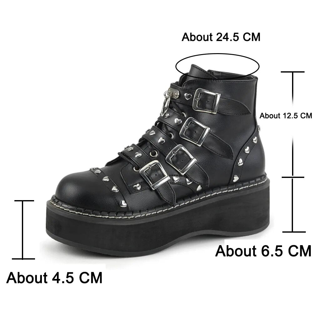 Funki Findz | Boots | Women's Platform Gothic Ankle Boots