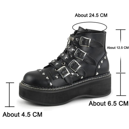 Funki Findz | Boots | Women's Platform Gothic Ankle Boots