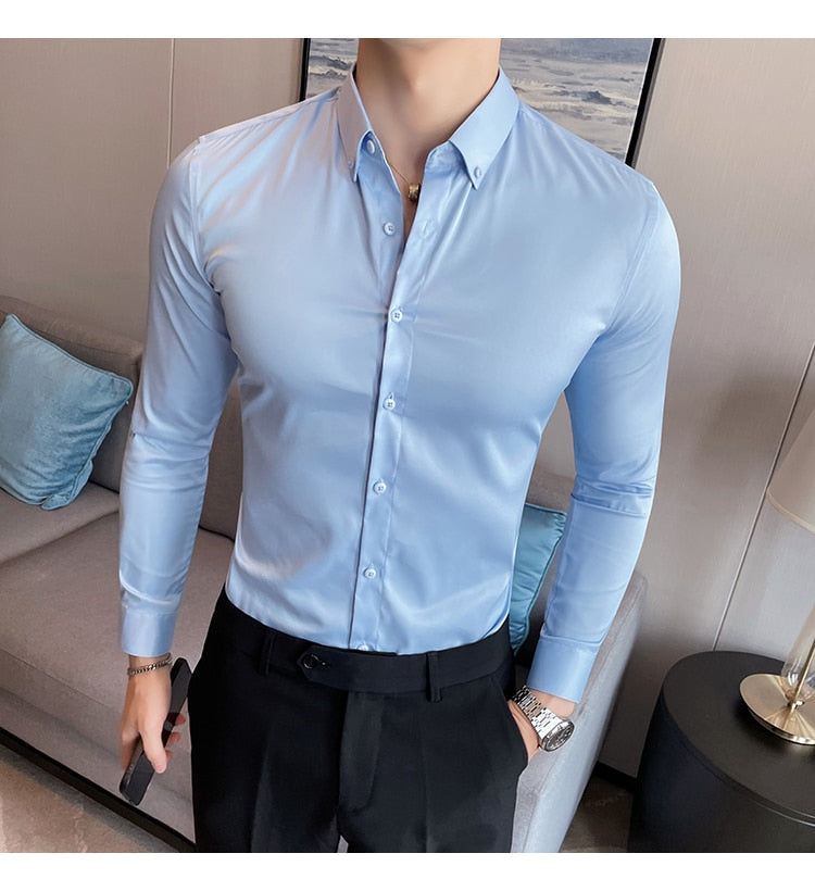 Funki Findz | Shirts | Men's Slim Fit British Style Dress Shirt 7XL